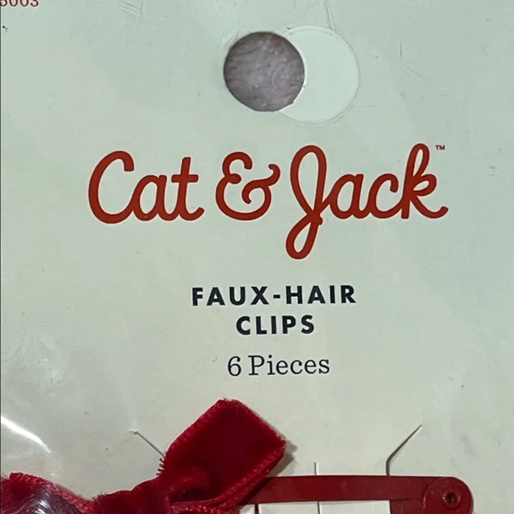 💘 Hair Extensions- Cat & Jack Valentine Faux Hair Clip-Ins + Heart Clips | NWT